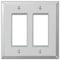 Amerelle Amerelle Decora Mirror Clear 2 gang Acrylic Decorator Wall Plate 1 pk 66RR - alternate 3
